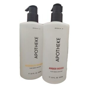 Apotheke Brooklyn NY Liquid Hand Soap Set Magnolia Amber‎ Woods 10 fl oz